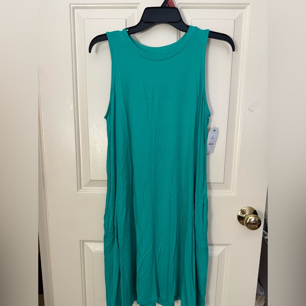 Time and Tru Vibrant Teal Sundress